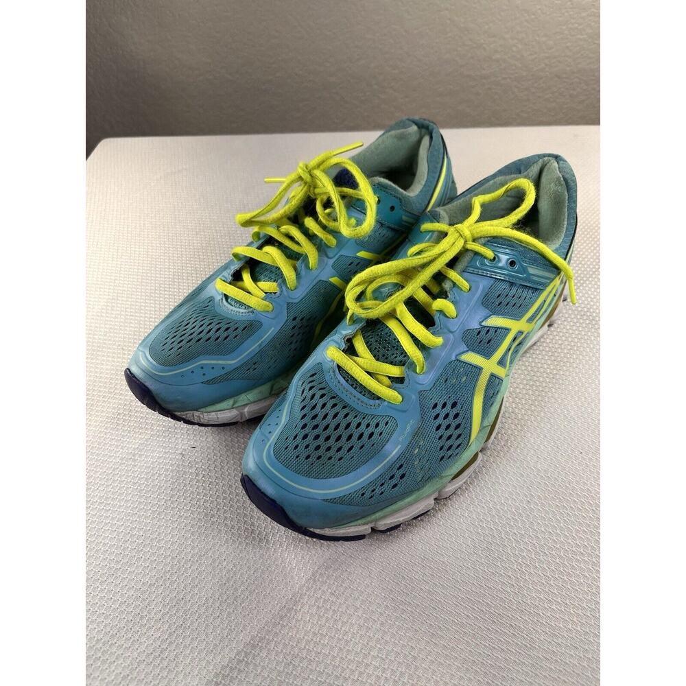 Asics Gel-Kayano 22 Women's Size 9.5 Running‎ Shoes Blue Yellow0